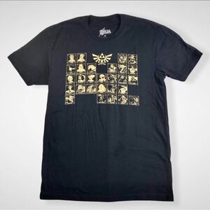 Nintendo Legend of Zelda Black T-Shirt Periodic Table 2018 Size Medium!
